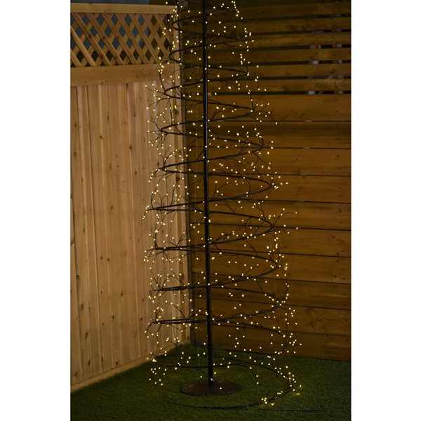 Hi-Line Gift Ltd. 78 3/4 x 25 3/4-in Black Metal LED-Lighted Tree