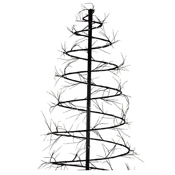 Hi-Line Gift Ltd. 78 3/4 x 25 3/4-in Black Metal LED-Lighted Tree