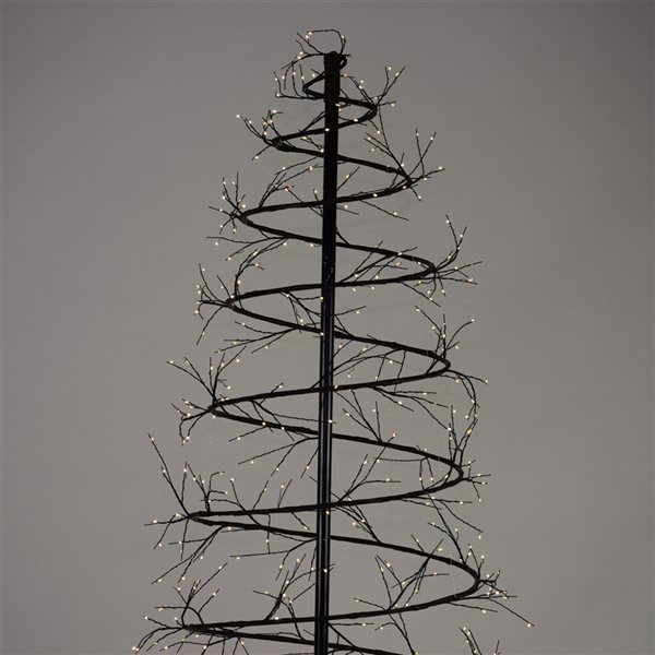 Hi-Line Gift Ltd. 78 3/4 x 25 3/4-in Black Metal LED-Lighted Tree
