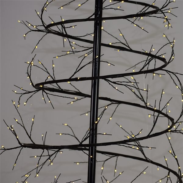 Hi-Line Gift Ltd. 78 3/4 x 25 3/4-in Black Metal LED-Lighted Tree