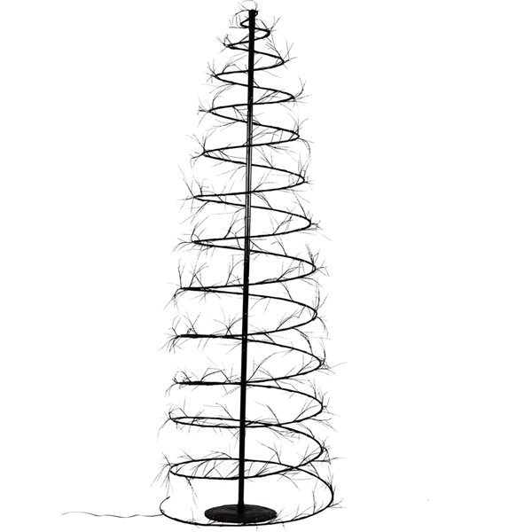 Hi-Line Gift Ltd. 78 3/4 x 25 3/4-in Black Metal LED-Lighted Tree