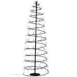 Hi-Line Gift Ltd. 78 3/4-in x 25 3/4-in Black Metal LED-Lighted Tree