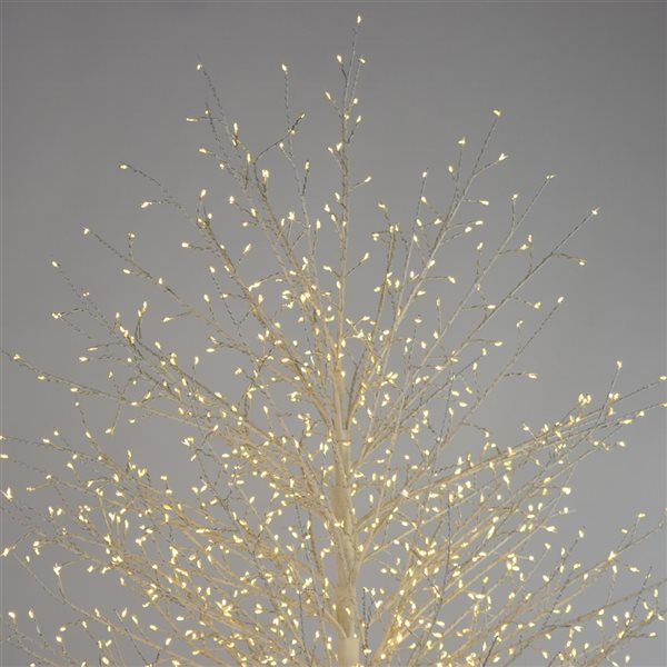 Hi-Line Gift Ltd. 82-in x 19 1/4-in White Metal Lighted Tree