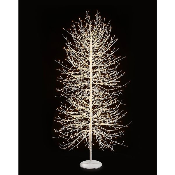 Hi-Line Gift Ltd. 70 3/4-in x 20 3/4-in White Metal LED-Lighted Tree