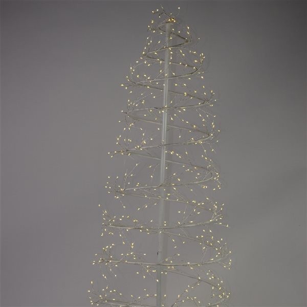 Hi-Line Gift Ltd. 78 3/4-in x 25 3/4-in White Metal LED-Lighted Tree