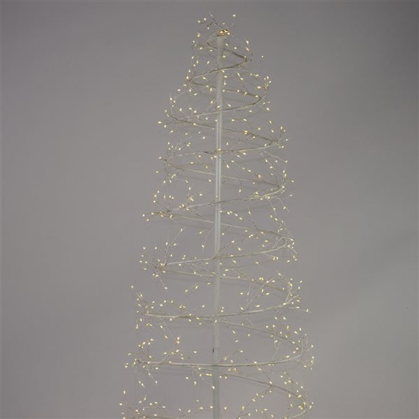 Hi-Line Gift Ltd. 78 3/4-in x 25 3/4-in White Metal LED-Lighted Tree