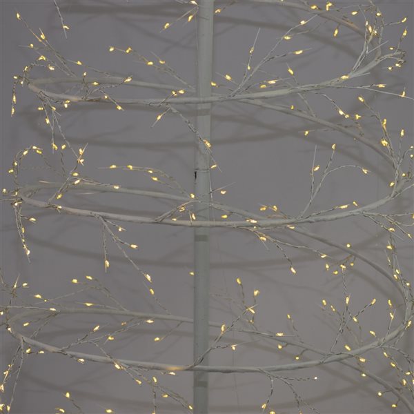 Hi-Line Gift Ltd. 78 3/4-in x 25 3/4-in White Metal LED-Lighted Tree