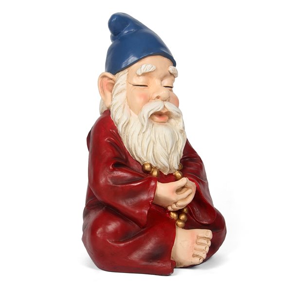 Hi-Line Gift Ltd. 15-in x 8 1/2-in Multicoloured Polyresin Gnome Garden Statue