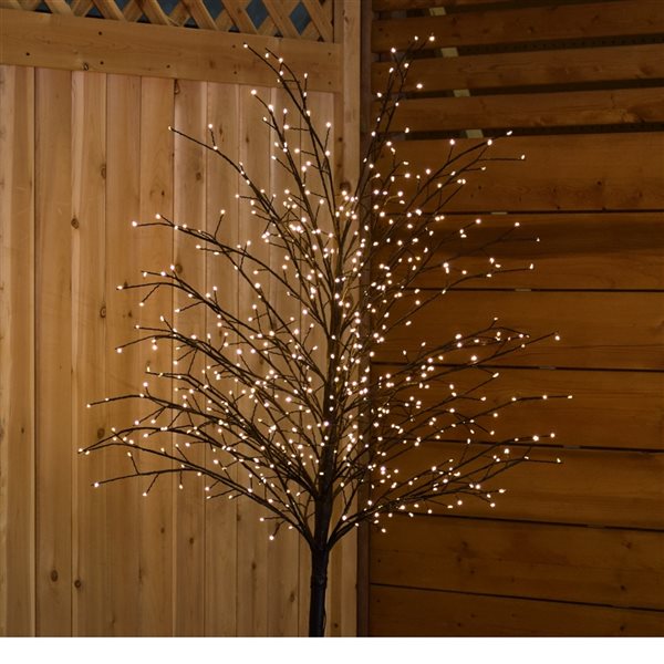 Hi-Line Gift Ltd. 59-in x 17 1/4-in Black Metal LED-Lighted Tree