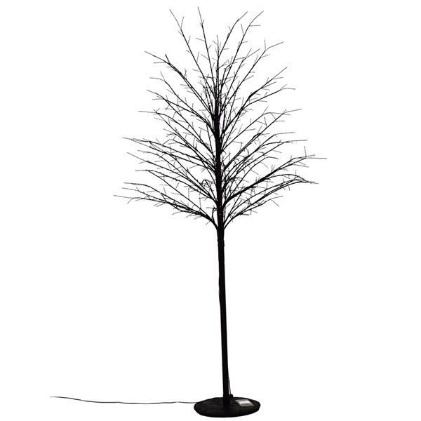 Hi-Line Gift Ltd. 59-in x 17 1/4-in Black Metal LED-Lighted Tree