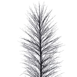 Hi-Line Gift 82-in x 19 1/4-in Black Metal LED-Lighted Tree