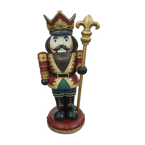 Hi-Line Gift Ltd. 30-in x 12-in Multicolour Polyresin Nutcracker Statue