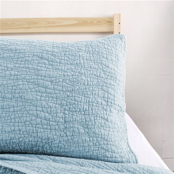 Gouchee Home Carson Blue Twin Quilt Set - 2-Piece
