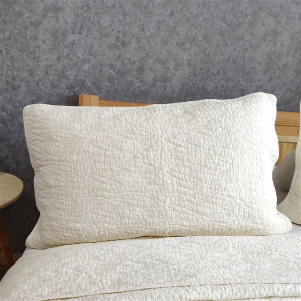 Gouchee Home Carson Off-White King Quilt Set - 3-Piece