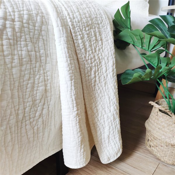 Gouchee Home Carson Off-White Twin Quilt Set - 2-Piece