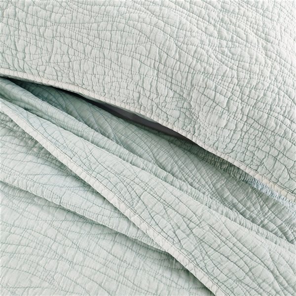 Gouchee Home Carson Mint King Quilt Set - 3-Piece