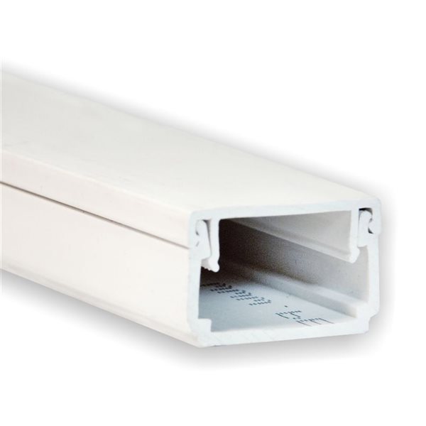 Cord Conceal 2-in x 1-in White Plastic Flat Screen TV Cord Cover