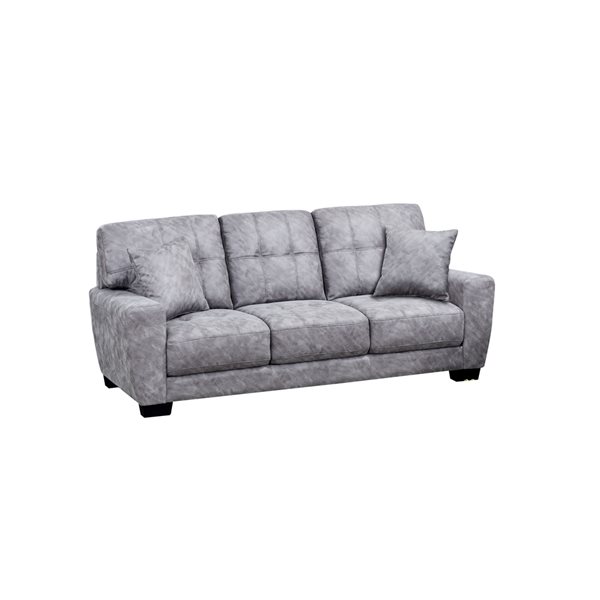 Canapé moderne Misha par HomeTrend en microfibre gris clair