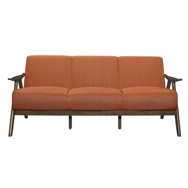 HomeTrend Damala Modern Orange Polyester Sofa