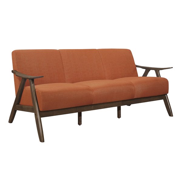 HomeTrend Damala Modern Orange Polyester Sofa