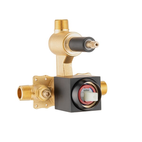 CASAINC Wall Mount 12-in Matte Black Built-In Shower System