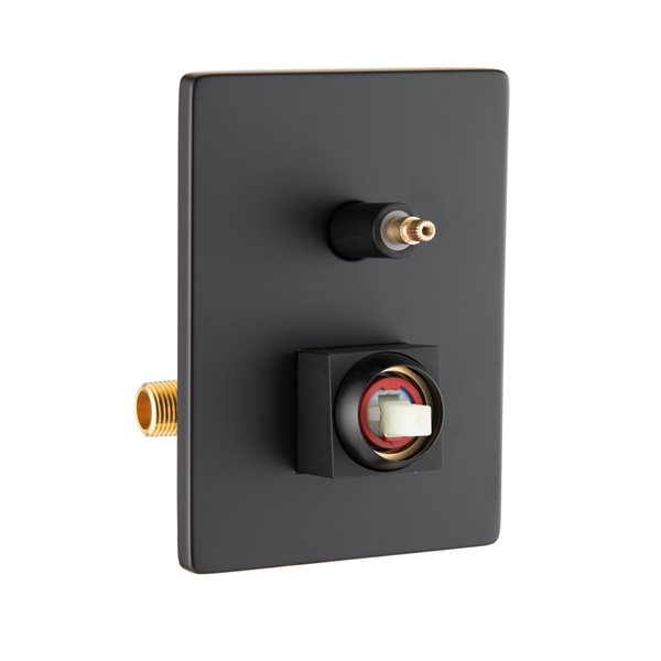 CASAINC Wall Mount 12-in Matte Black Built-In Shower System