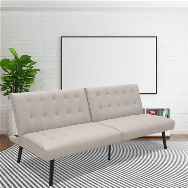 CASAINC White Faux Leather Convertible Sofa Bed WF-W50127291-MR | RONA