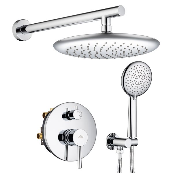 Shower Faucet Wall Mount Shower System Kit Hot Cold Water Shower