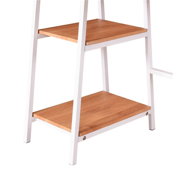 CASAINC 37.4-in Brown/White Traditional Writing Desk