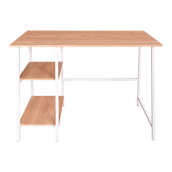 CASAINC 37.4-in Brown/White Traditional Writing Desk