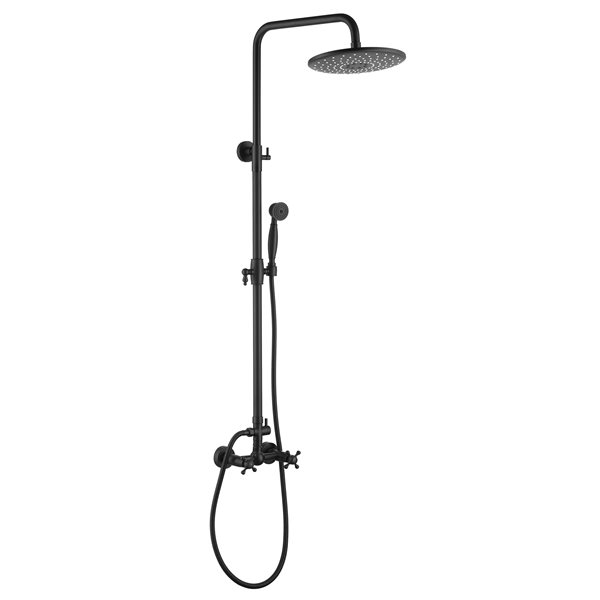 CASAINC Matte Black 10-in Rainfall Built-In Shower System