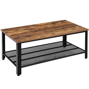 CASAINC Metal/Wood Rectangle Coffee Table