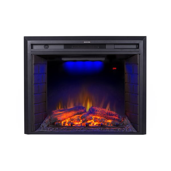 CASAINC 30.5-in LED Electric Fireplace Insert in Black