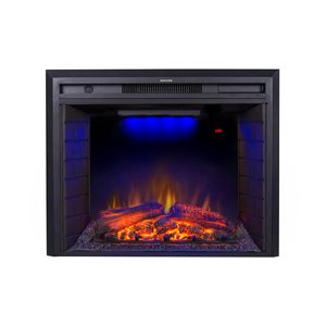 CASAINC 30.5-in LED Electric Fireplace Insert in Black