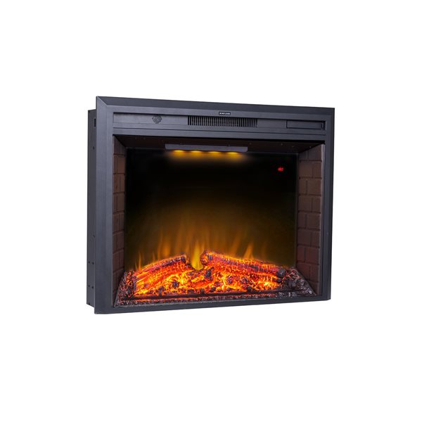 CASAINC 36-in LED Electric Fireplace Insert in Black