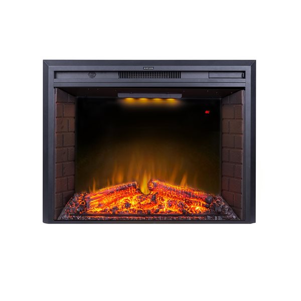 CASAINC 36-in LED Electric Fireplace Insert in Black