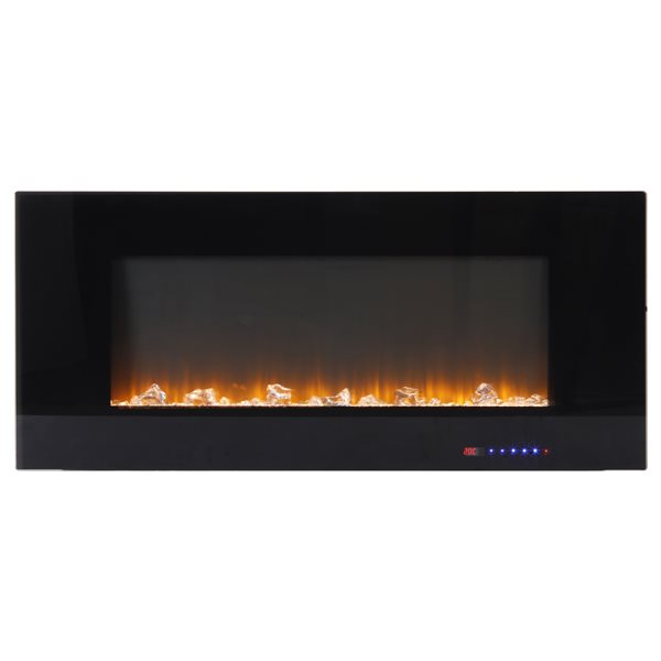 CASAINC 42-in Wall-Mounted Electric Fireplace in Black