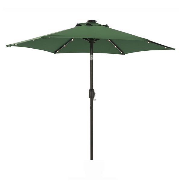 Casainc 7.5-ft Dark Green Garden Patio Umbrella Crank with Light