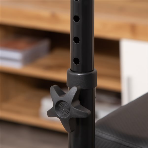 HOMCOM Foldable Black Knee Walker