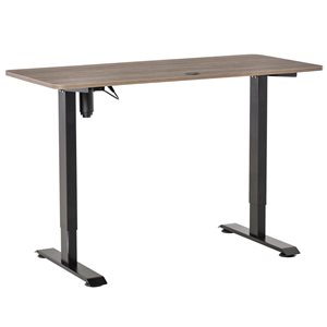 Vinsetto 53.25-in Teak/Black Modern/Contemporary Adjustable Standing Desk