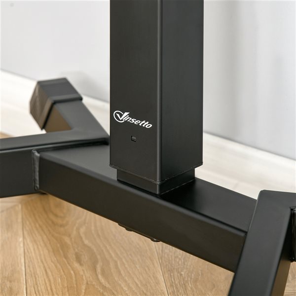 Vinsetto 25.5-in Black Modern/Contemporary Height Adjustable 2-Tier Standing Desk with Keyboard Tray