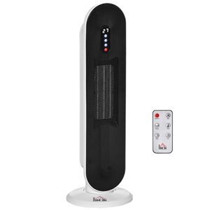 HomCom White 1500-Watt Indoor Ceramic Tower Electric Space Heater Remote Control Included