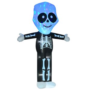 Squelette d'Halloween gonflable HomCom de 10 pi x 6,5 pi avec lumière interne