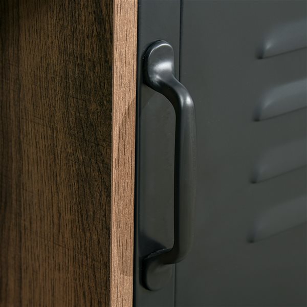HomCom 31.5-in W Brown Wood Composite Freestanding Utility Storage Cabinet