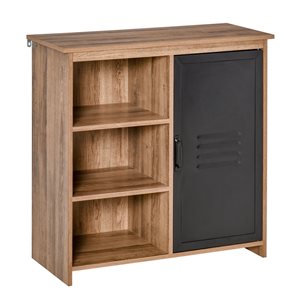 HomCom 31.5-in W Brown Wood Composite Freestanding Utility Storage Cabinet