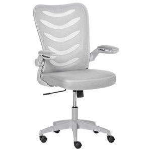 Vinsetto Grey Ergonomic Adjustable Height Swivel Mesh Task Chair with Lumbar Support