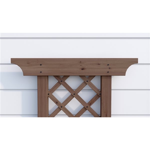 Vita Ridgewood 34 1/2-in x 72 3/4-in Dark-Brown Zen Cedar Trellis