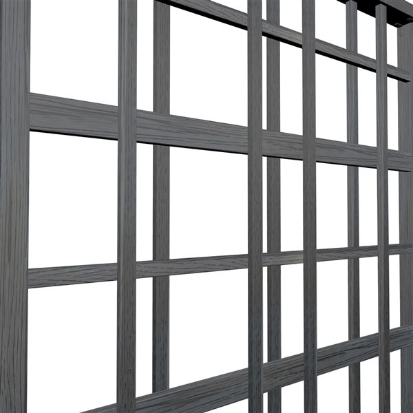 Vita Urbana 60-in x 84-in Slate-Grey Zen Trellis