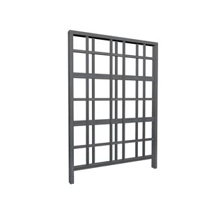 Vita Urbana 60-in x 84-in Slate-Grey Zen Trellis