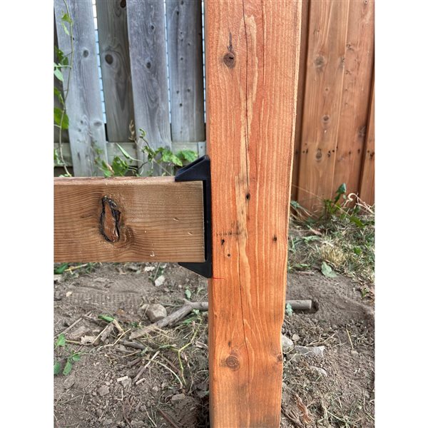 Supports de clôture en bois noirs Fence & Deck Rite en polypropylène, paquet de 112